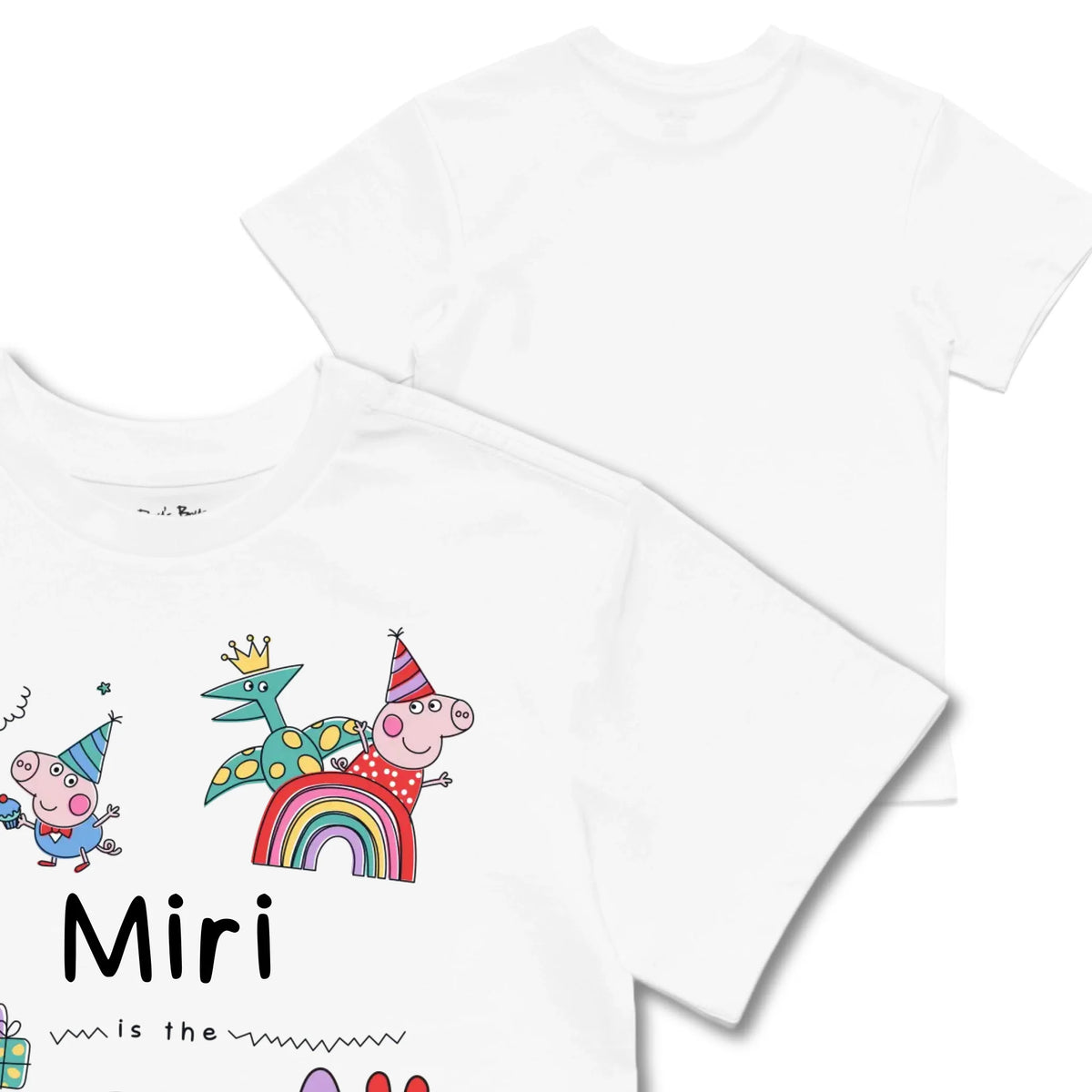 Kids TSHIRT Main Image Front and Back_White frontback back view