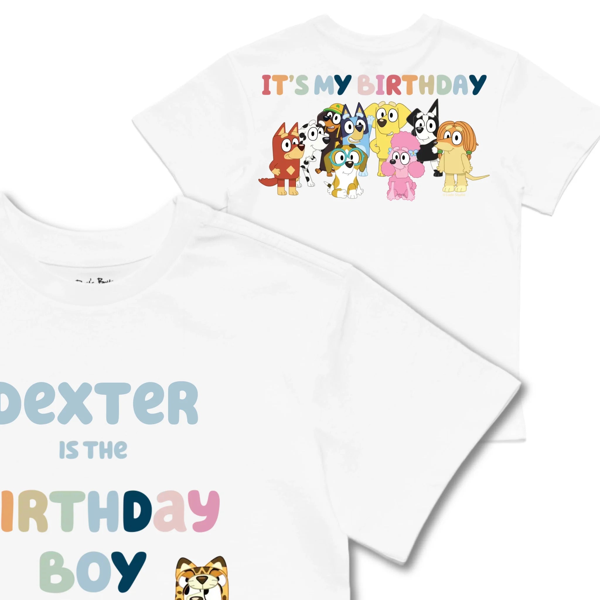 Kids TSHIRT Main Image Front and Back_White frontback back view