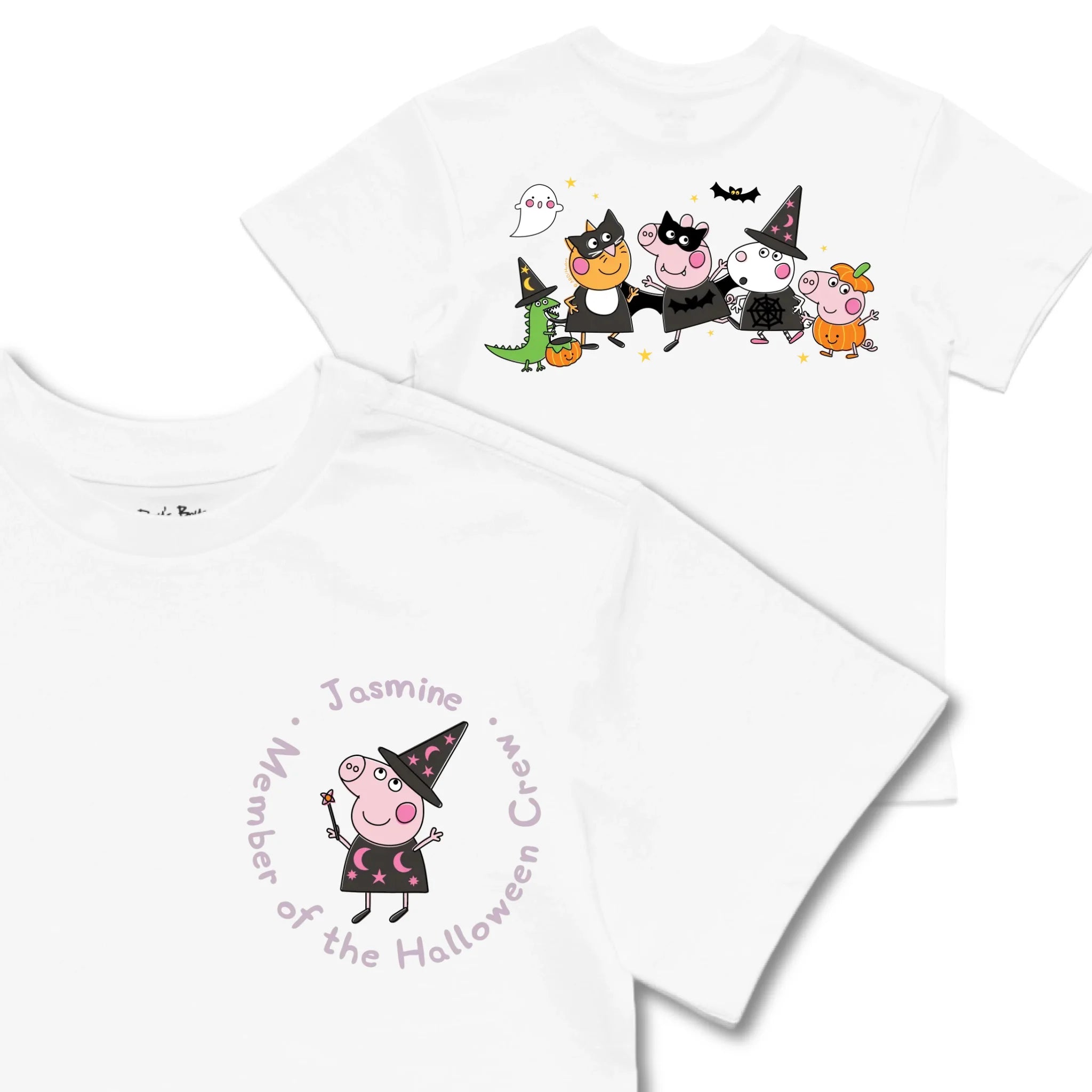 Kids TSHIRT Main Image Front and Back_White frontback back view