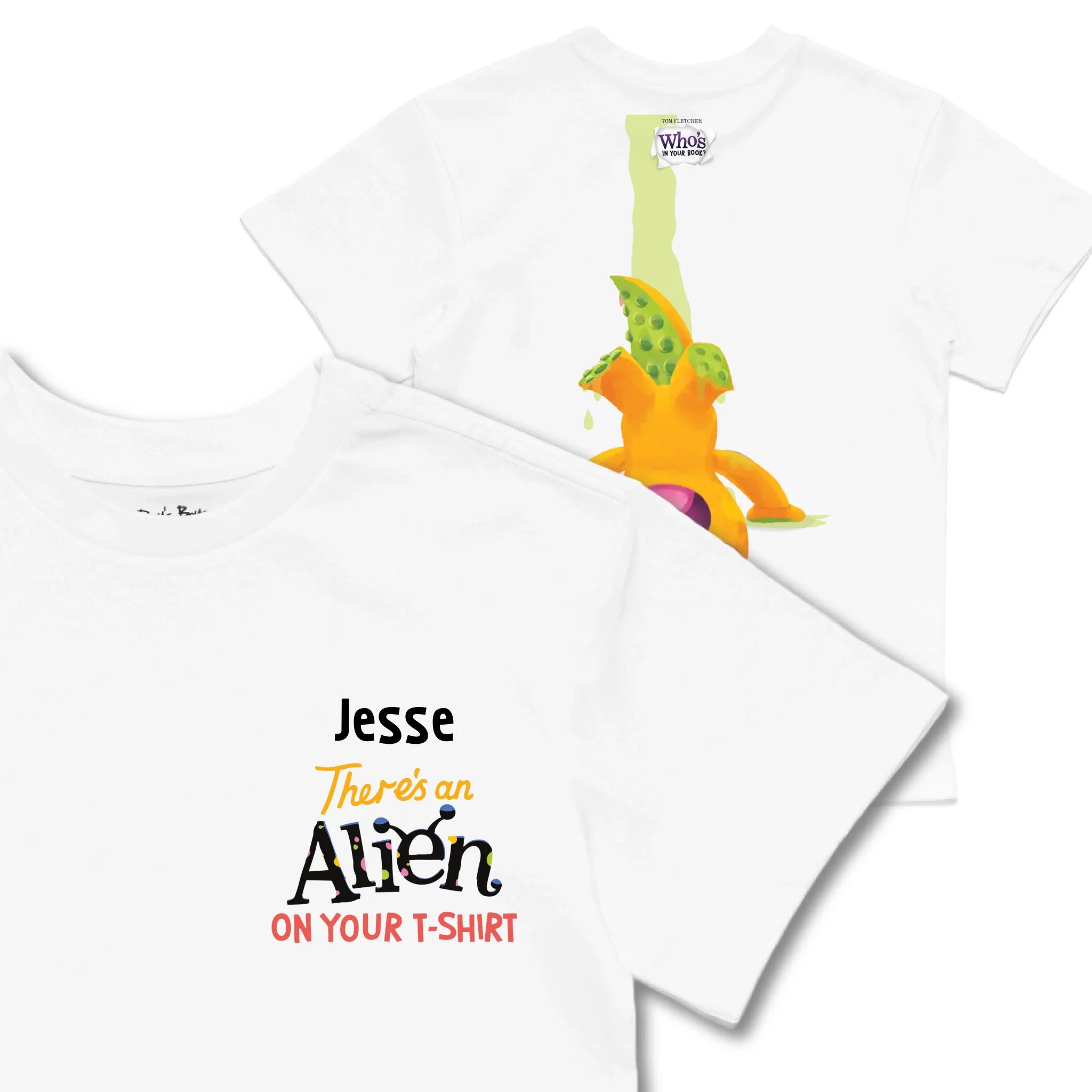 Kids TSHIRT Main Image Front and Back_White frontback back view