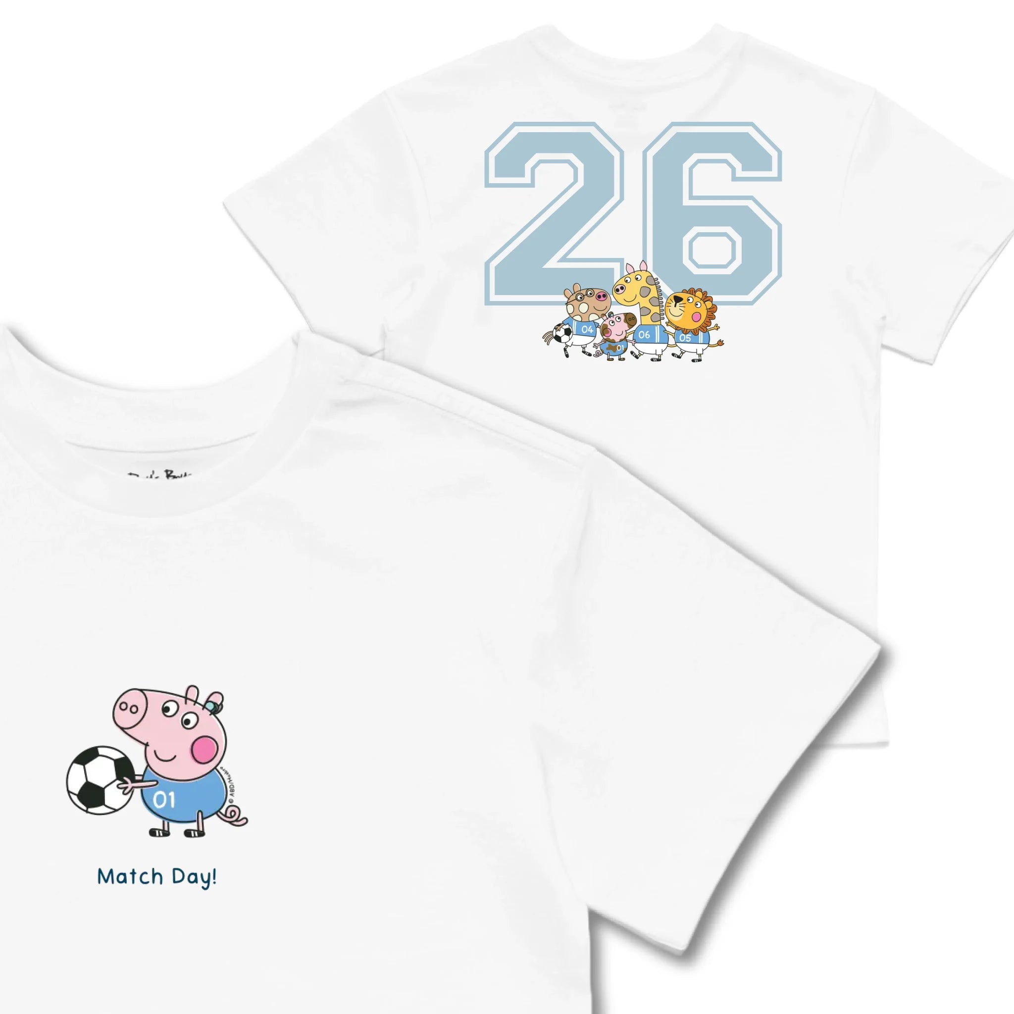 Kids TSHIRT Main Image Front and Back_White frontback back view