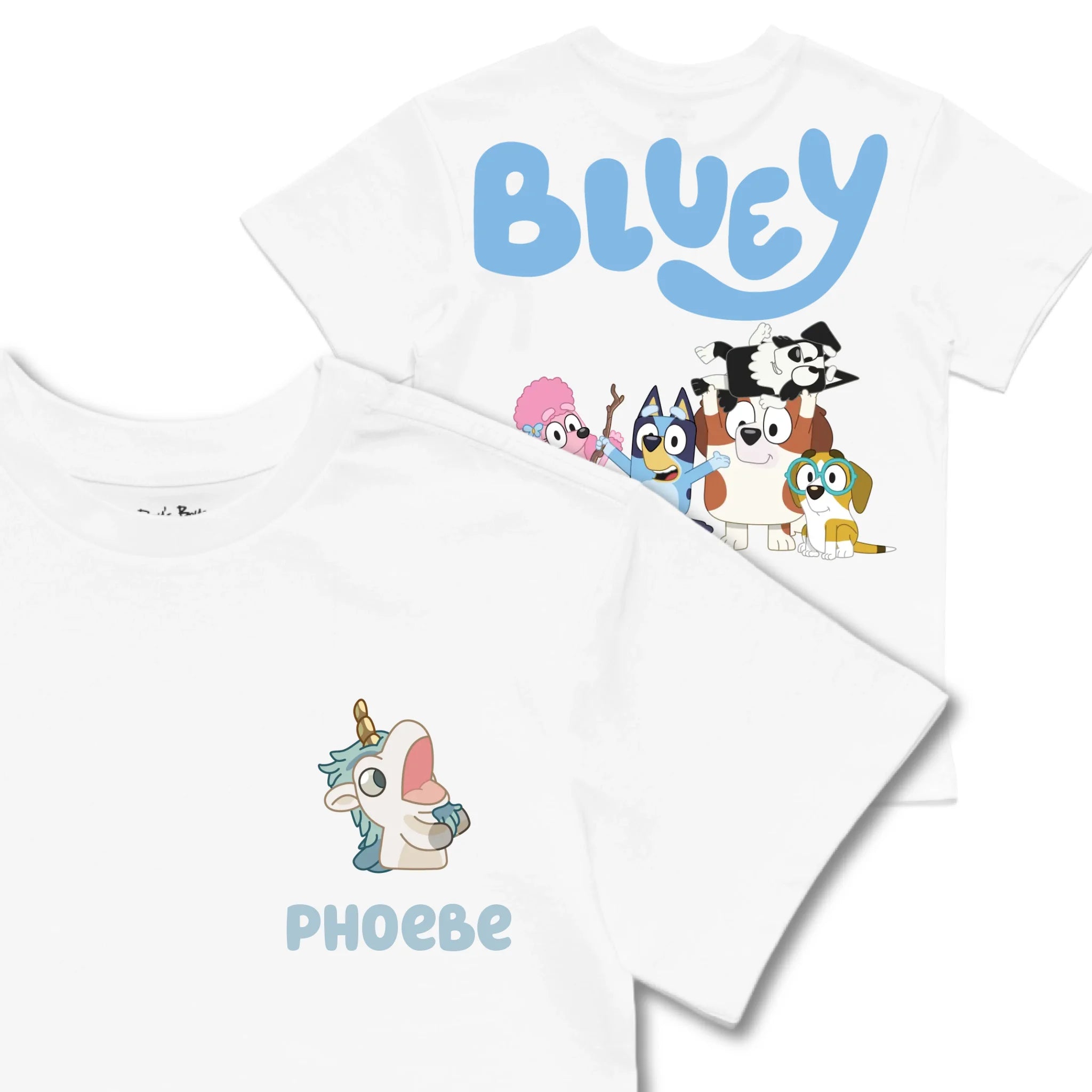 Kids TSHIRT Main Image Front and Back_White frontback back view