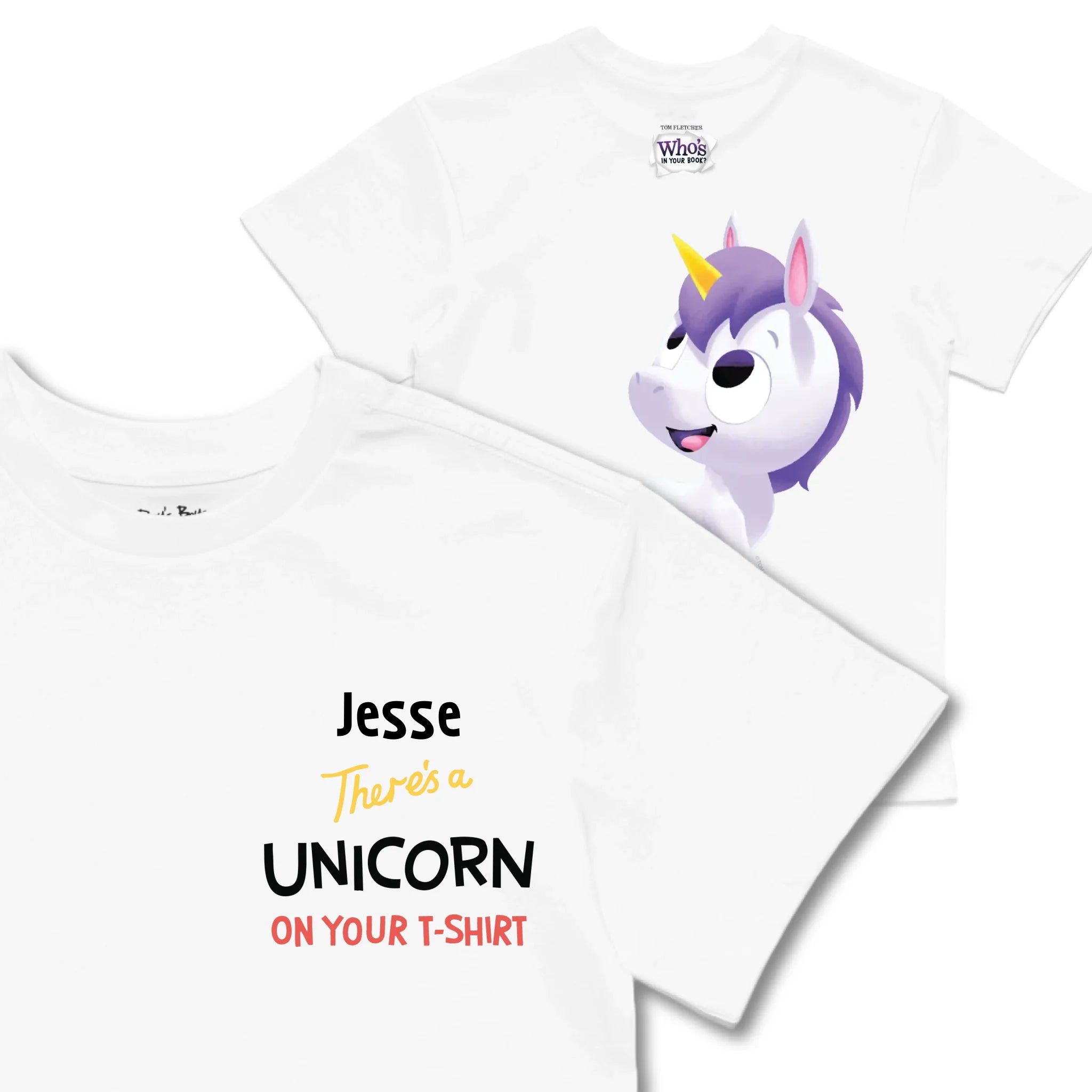 Kids TSHIRT Main Image Front and Back_White frontback back view