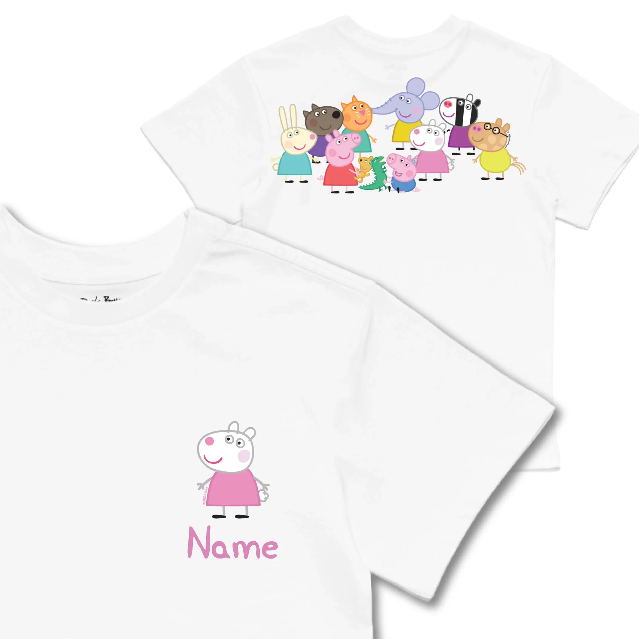 Kids TSHIRT Main Image Front and Back_White frontback back view