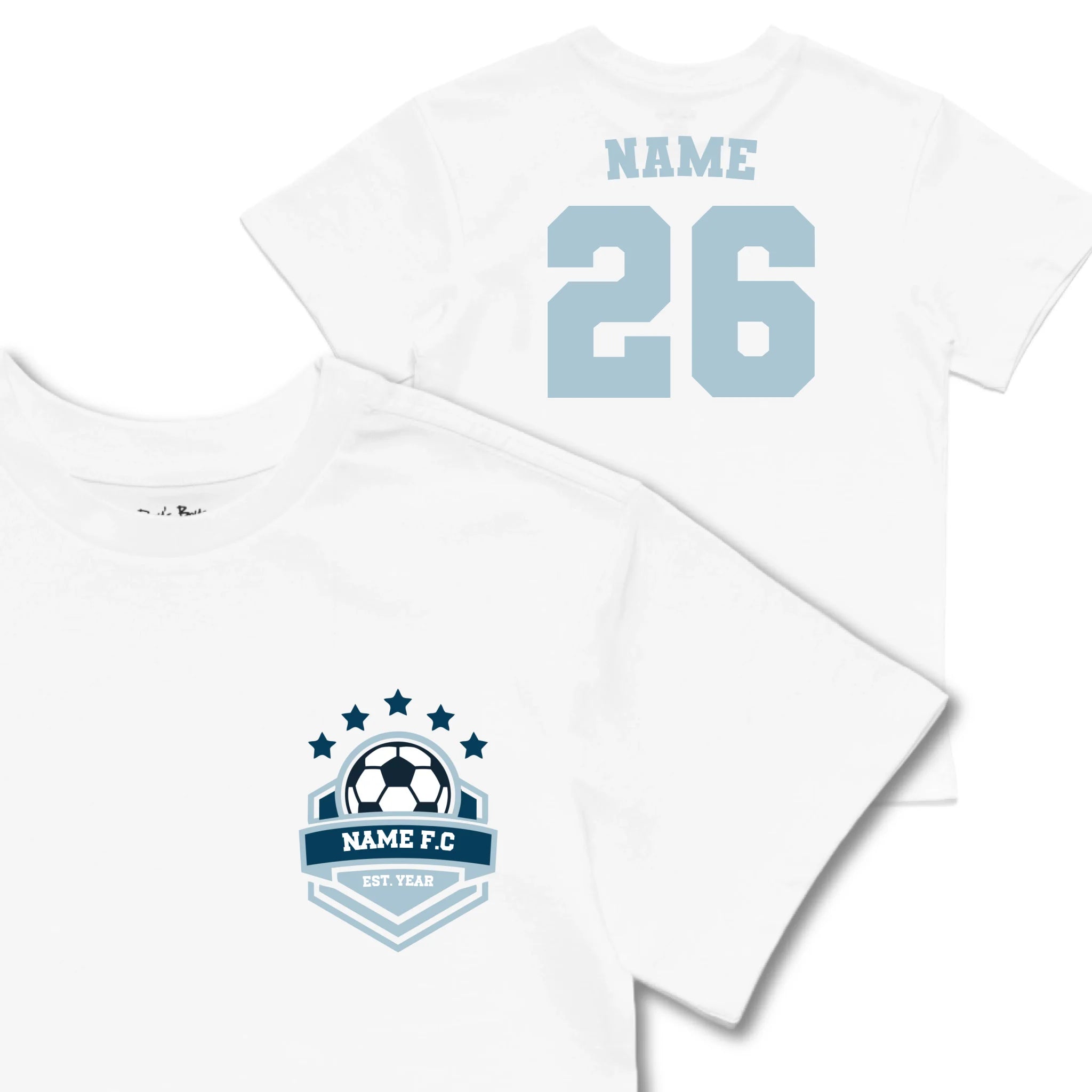 Kids TSHIRT Main Image Front and Back_White frontback back view