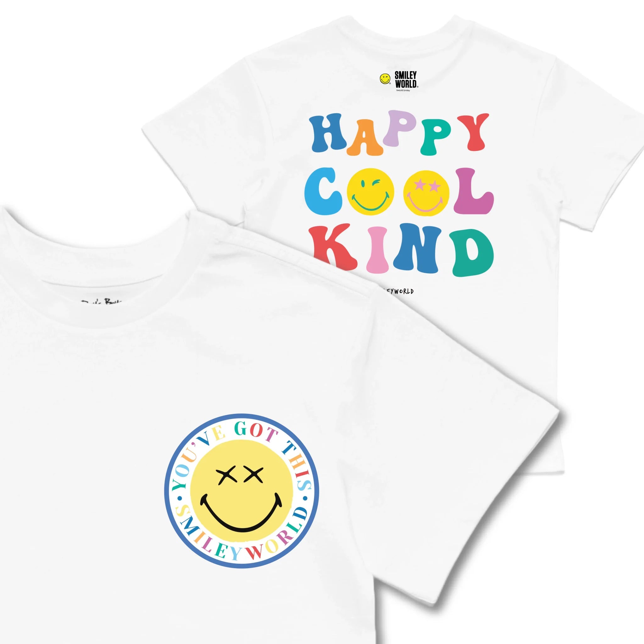 Kids TSHIRT Main Image Front and Back_White frontback back view