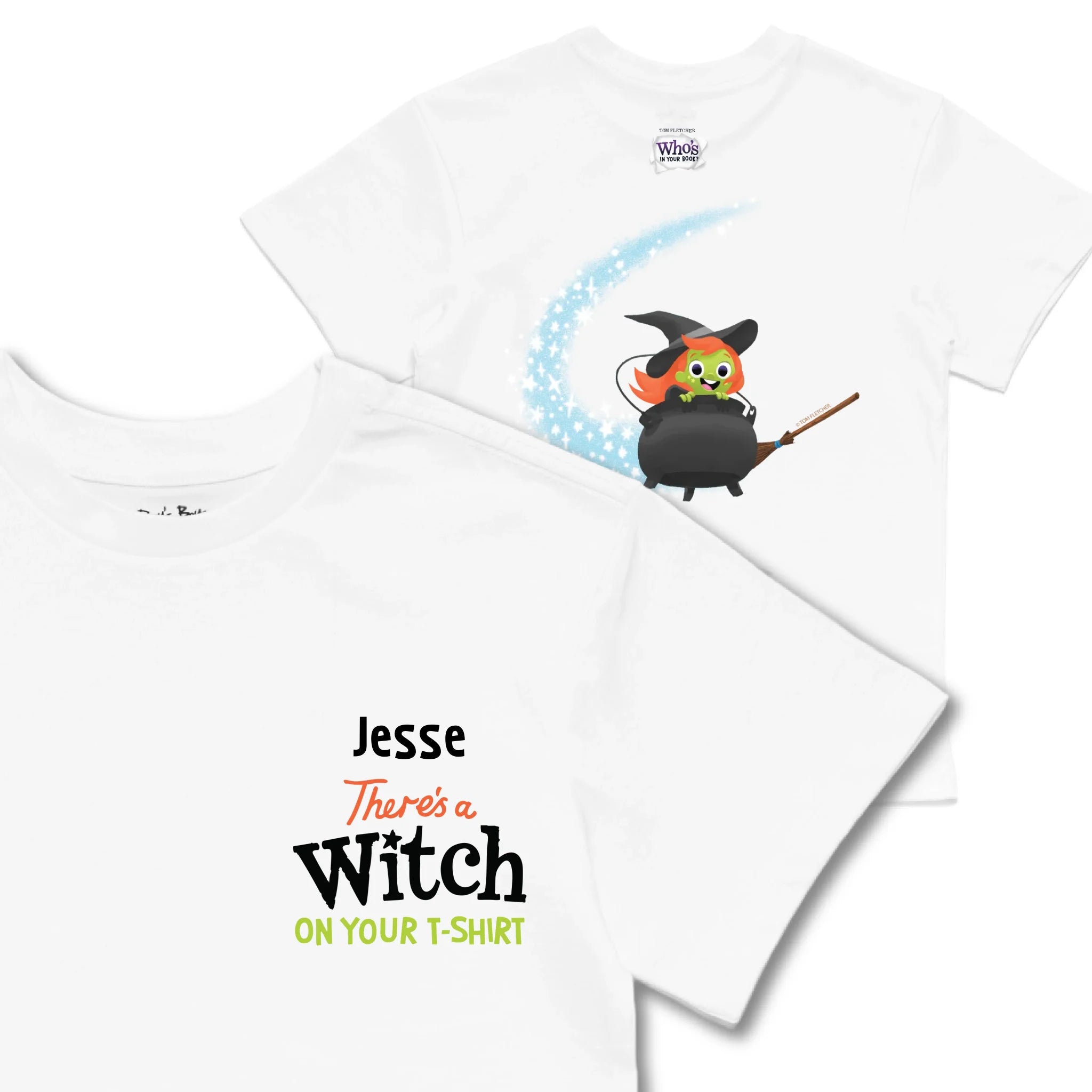 Kids TSHIRT Main Image Front and Back_White frontback back view
