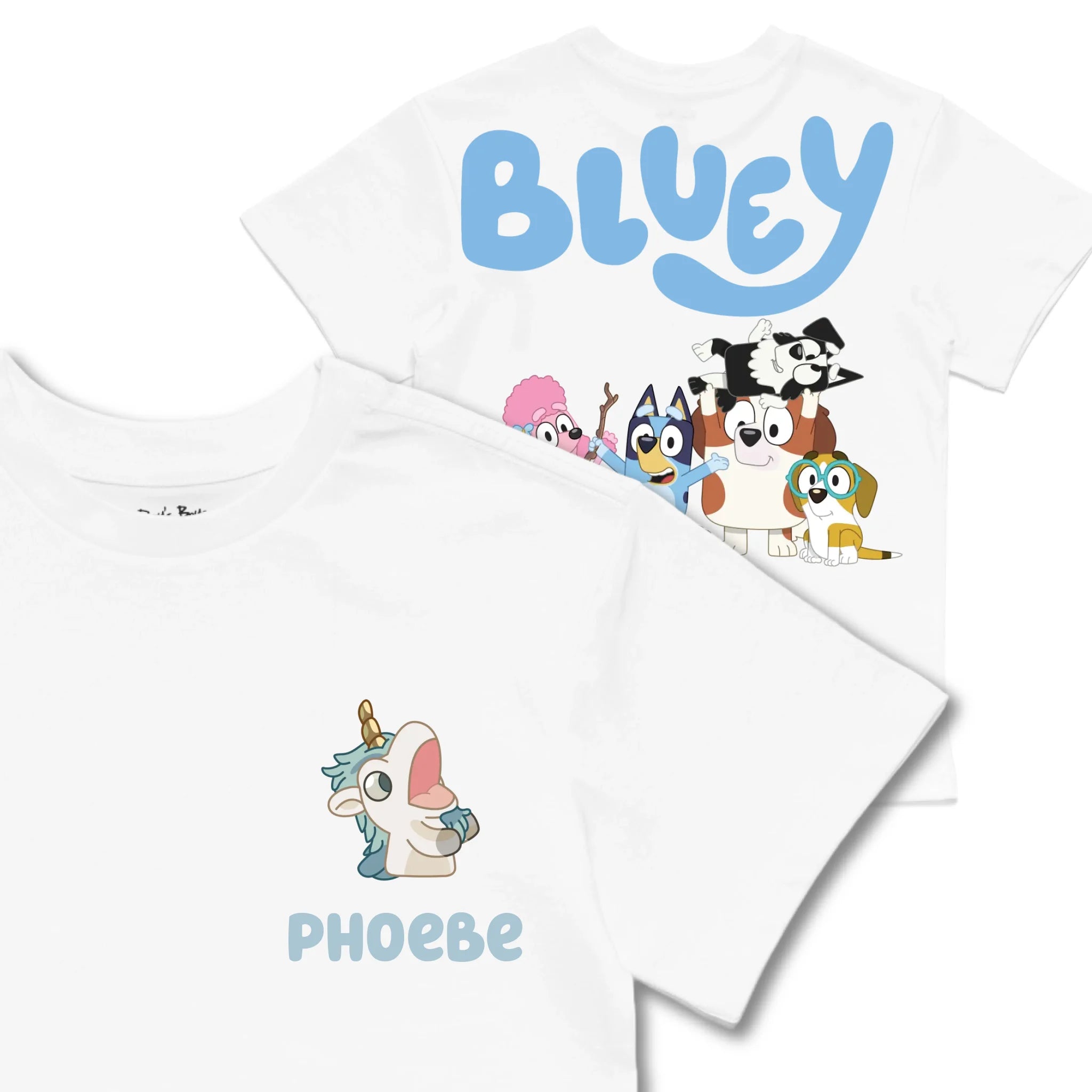 Kids TSHIRT Main Image Front and Back_White frontback back view
