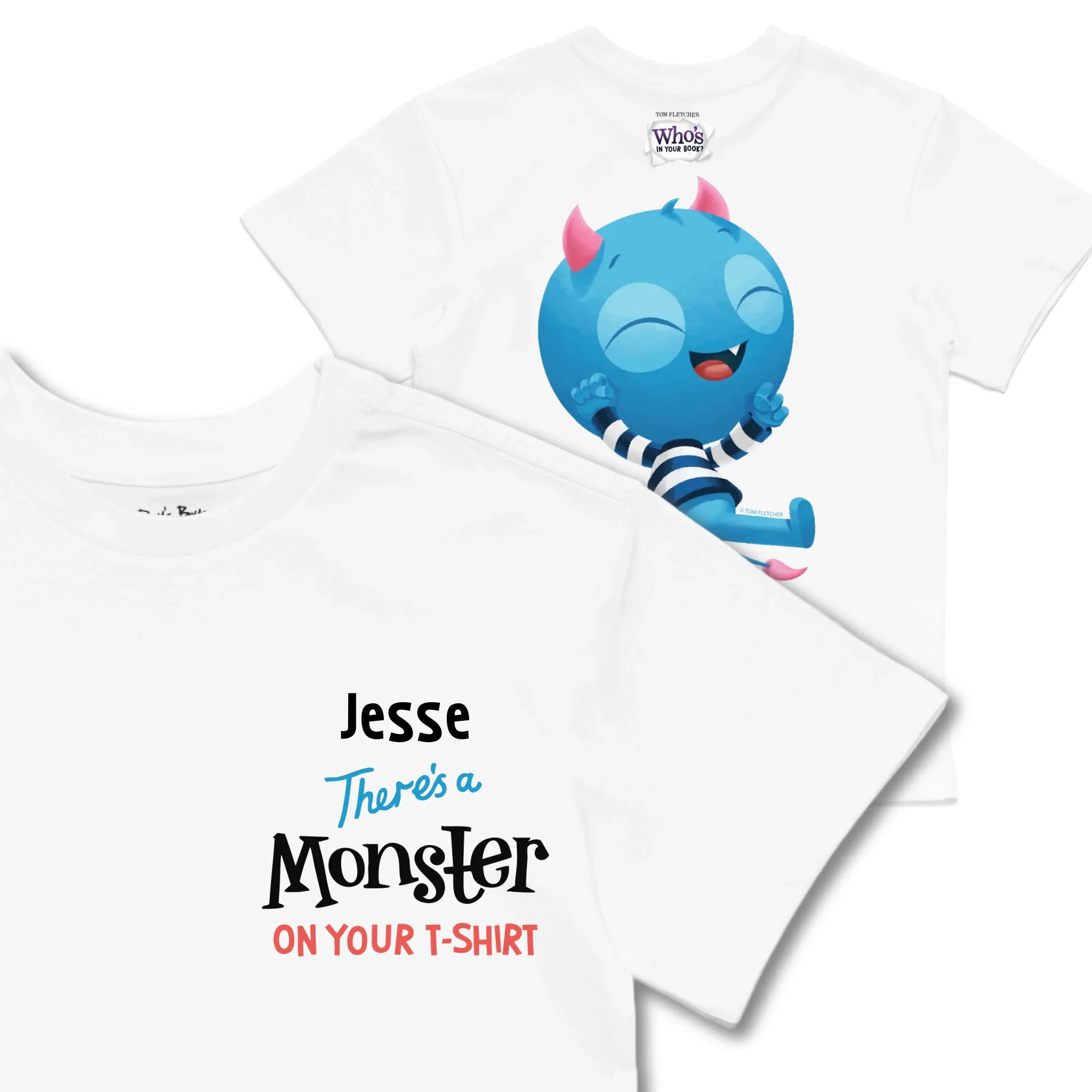 Kids TSHIRT Main Image Front and Back_White frontback back view