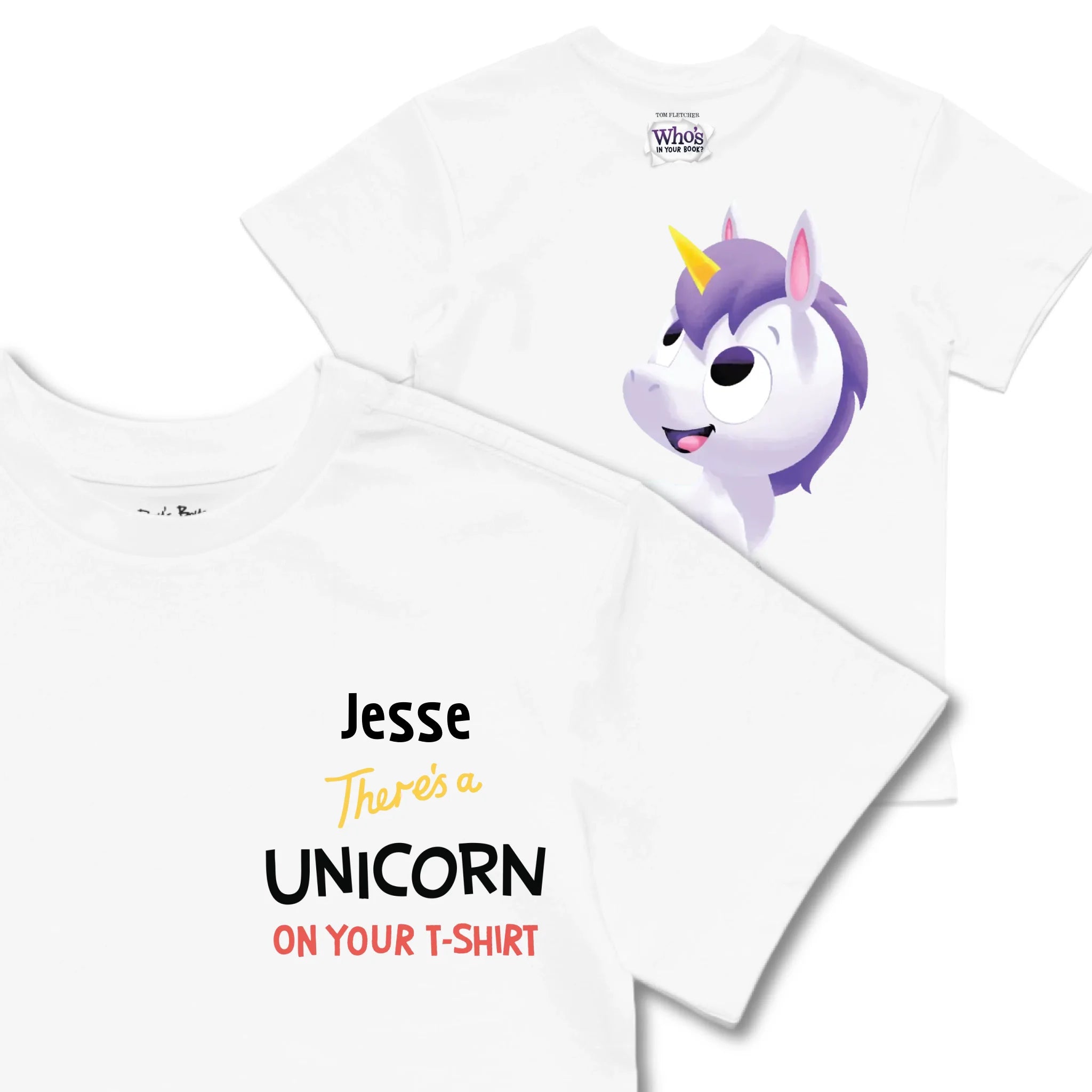 Kids TSHIRT Main Image Front and Back_White frontback back view