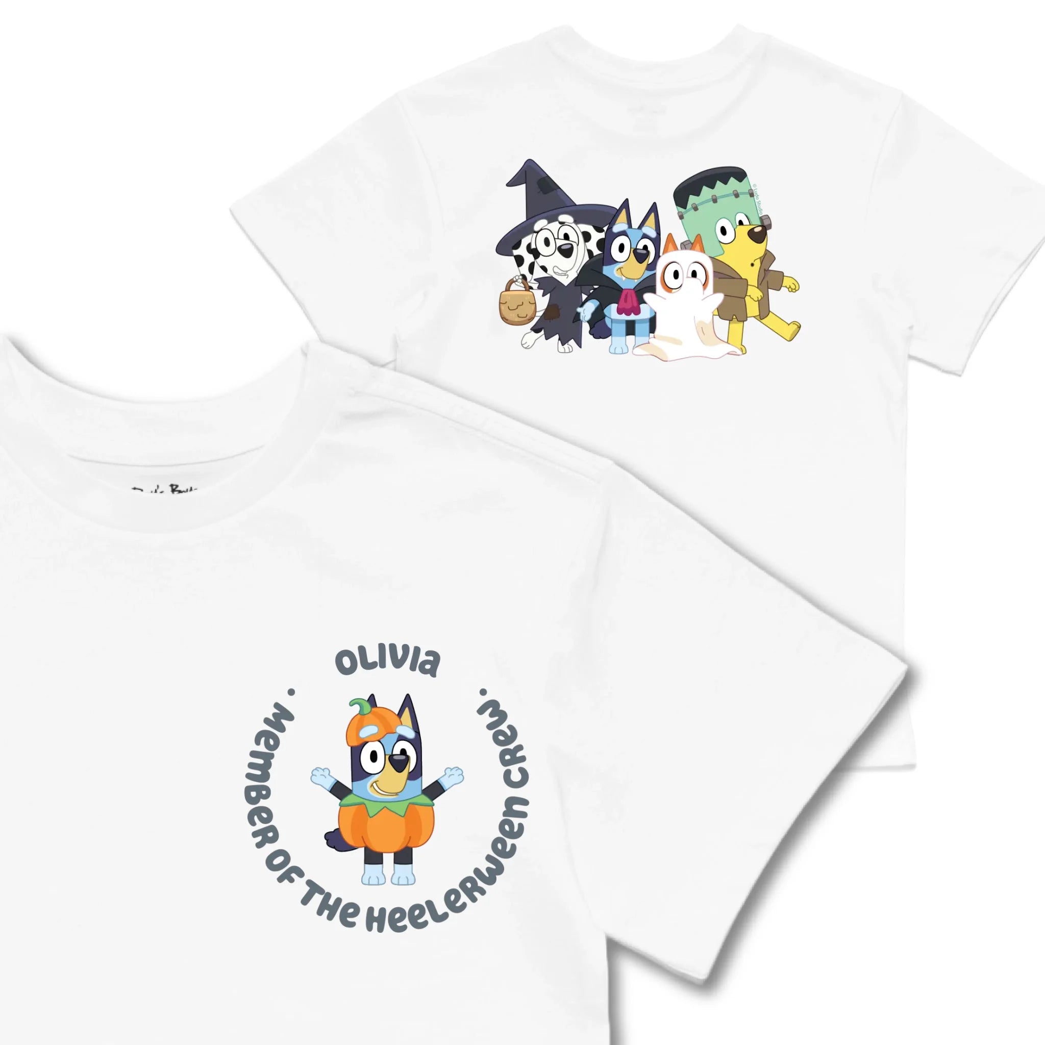 Kids TSHIRT Main Image Front and Back_White frontback back view