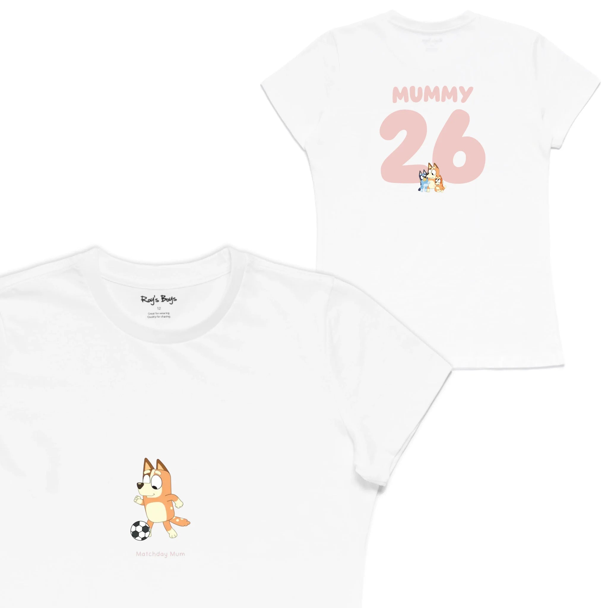 Roys Boys White T-Shirt Imagery_Womens Front and back