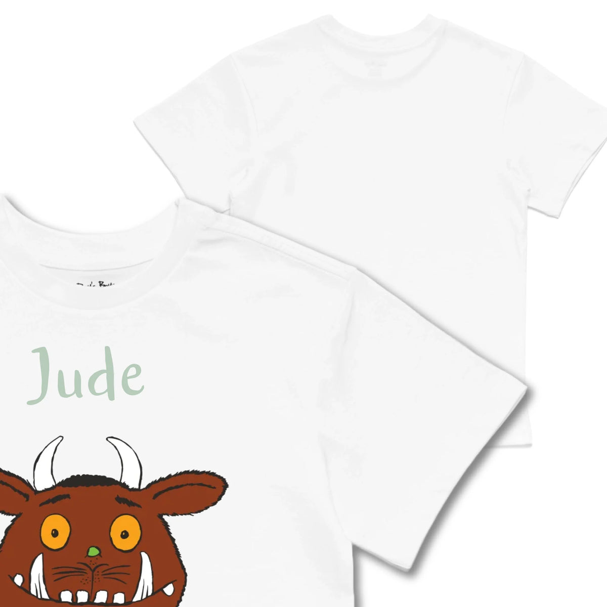 Kids TSHIRT Main Image Front and Back_White frontback back view