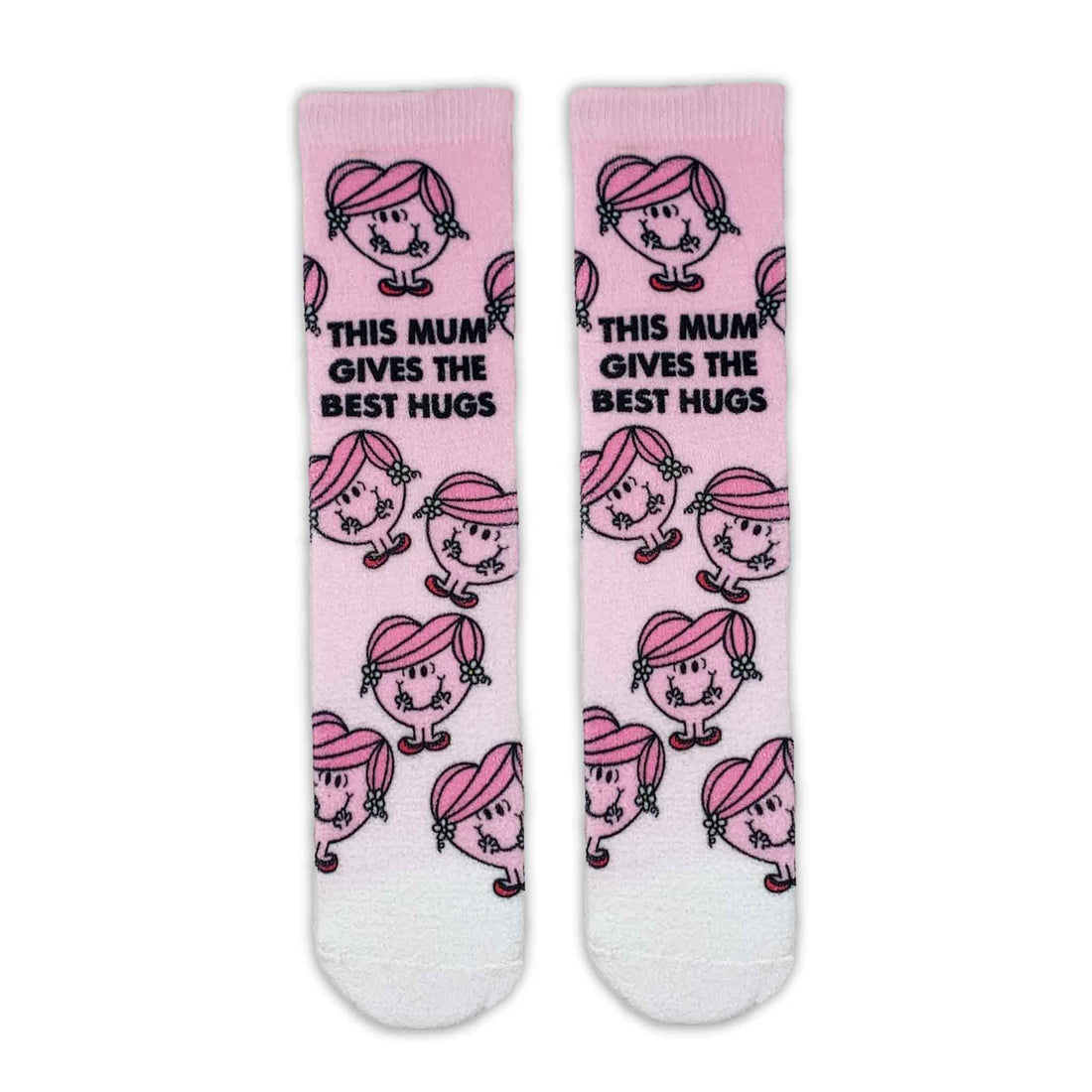 Little Miss Hug &quot;This Mum Gives The Best Hugs&quot; Cosy Adult Printed Socks