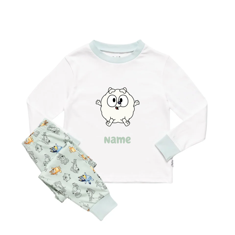 Personalised Bluey Unisex Pyjamas - Pick a Character, Name and Colour - Long Sleeve