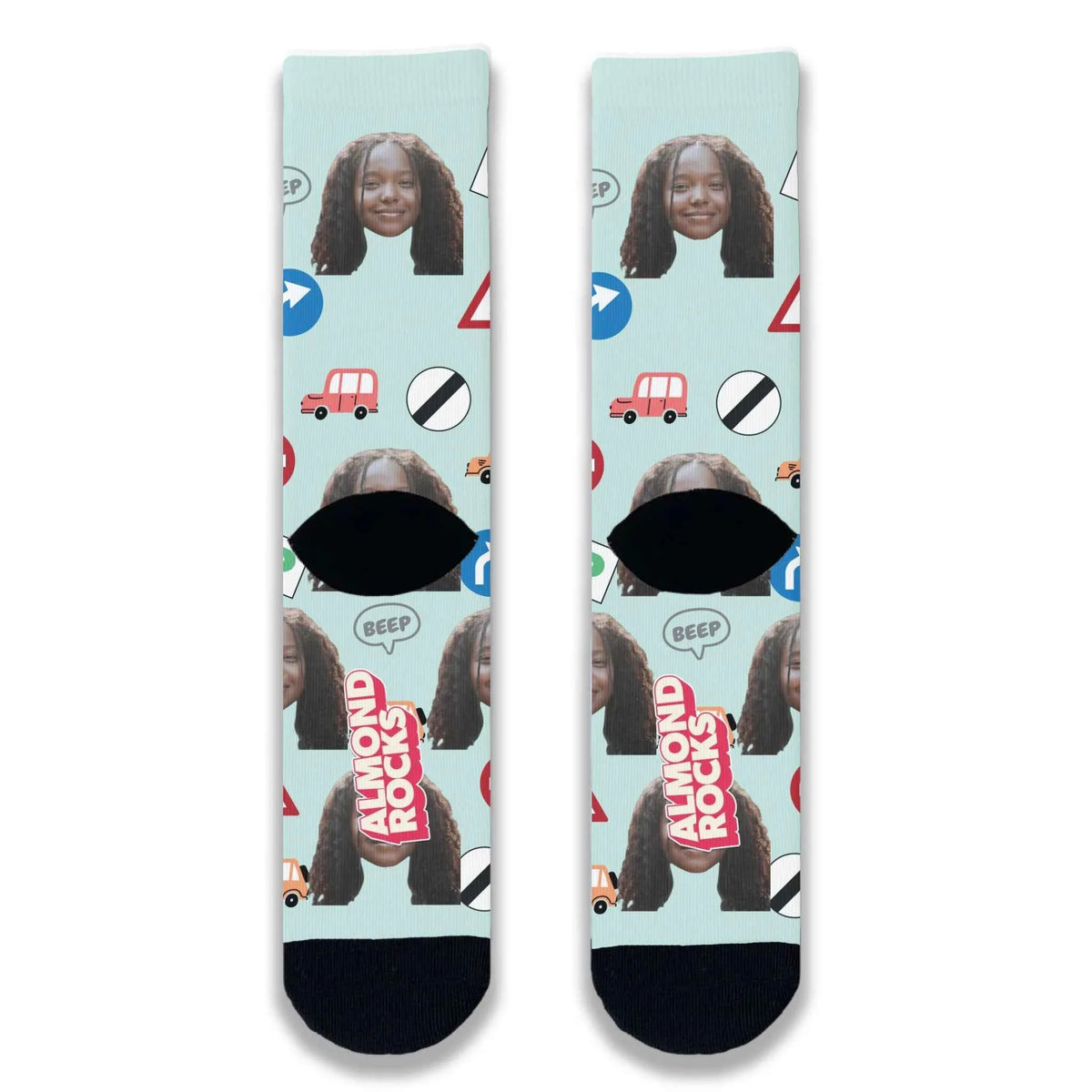 Passed Driving Test Personalised Face Socks