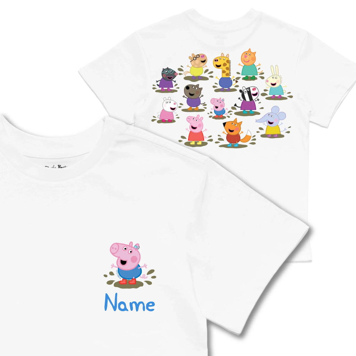 Kids TSHIRT Main Image Front and Back_White frontback back view