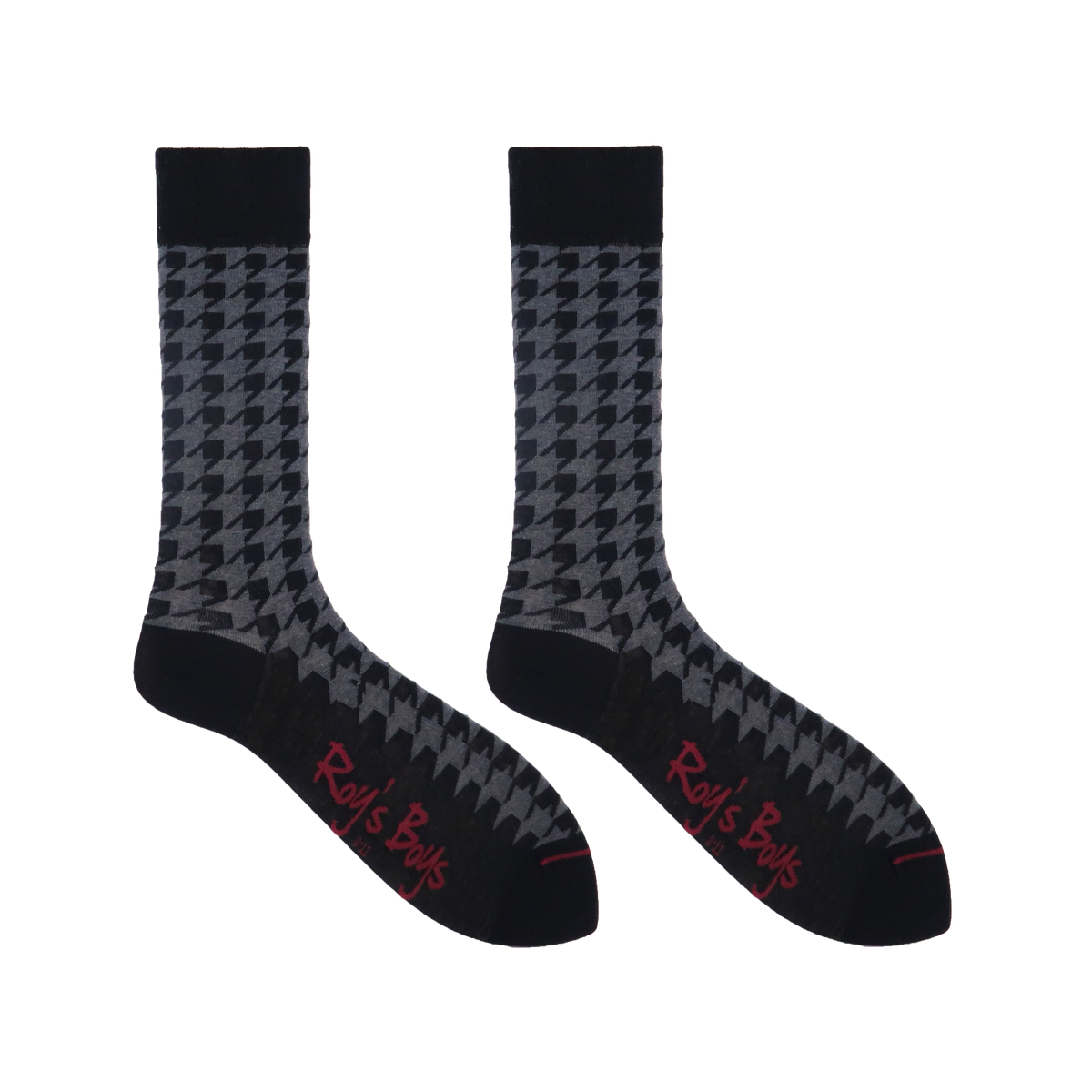Houndstooth Monochrome Luxury Cashmere Blend Socks
