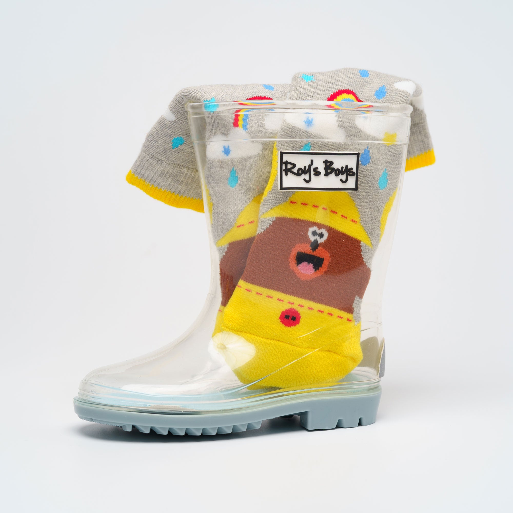 Hey Duggee welly sock inside Roy&