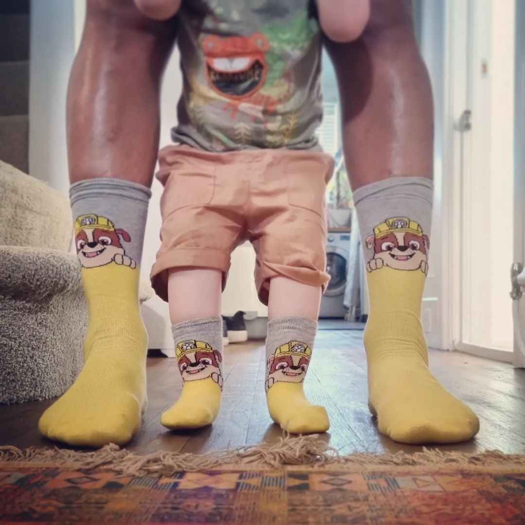Paw Patrol Rubble "Dad" Adult Socks