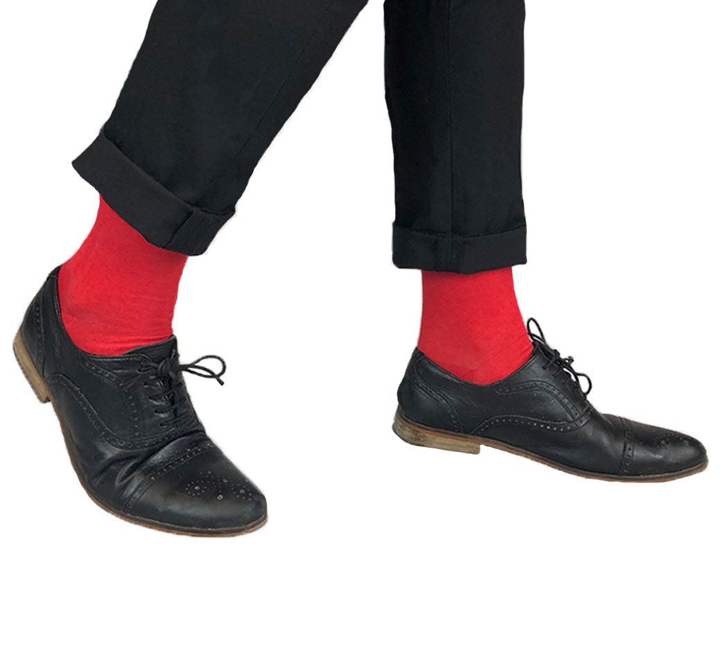 Red Luxury Cashmere Blend Socks