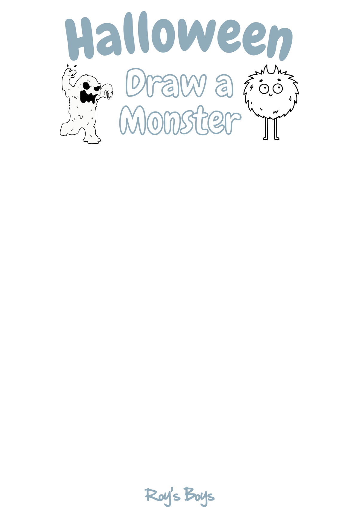 Halloween Draw a Monster | Kids Activity - Roy's Boys