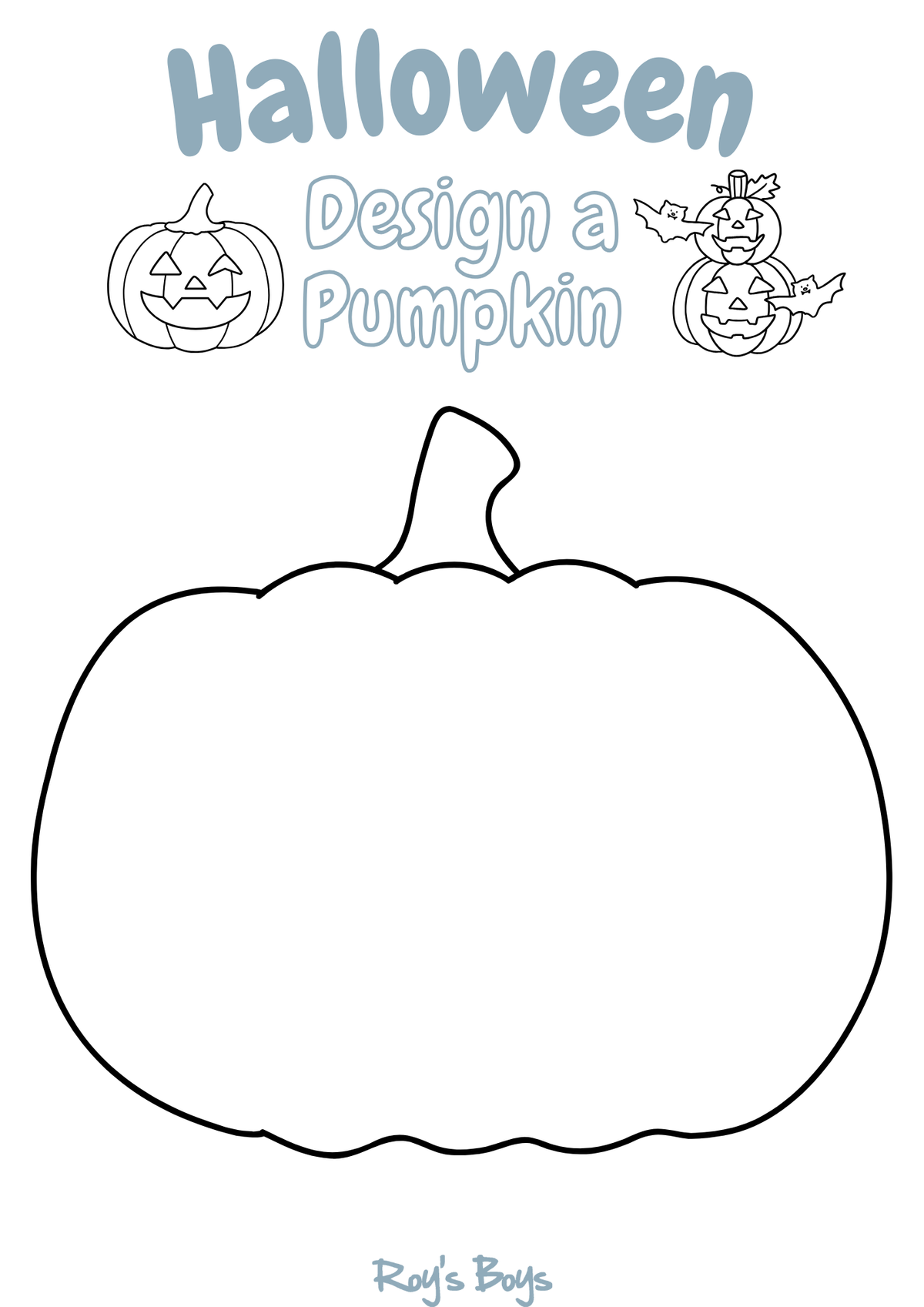 Halloween Design a Pumpkin | Kids Activity - Roy's Boys