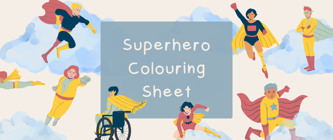 Superhero Colouring Sheet