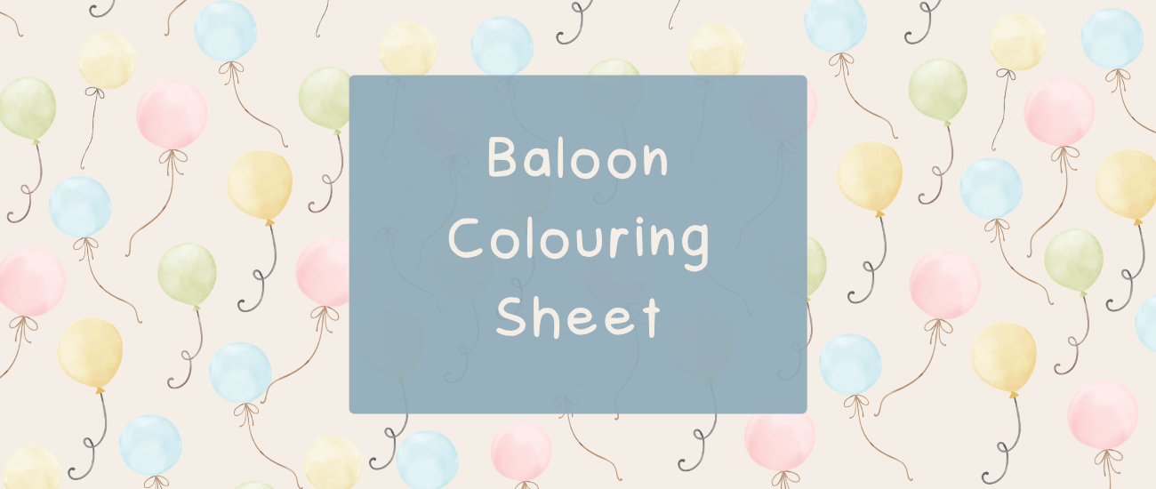 Balloon Colouring Sheet