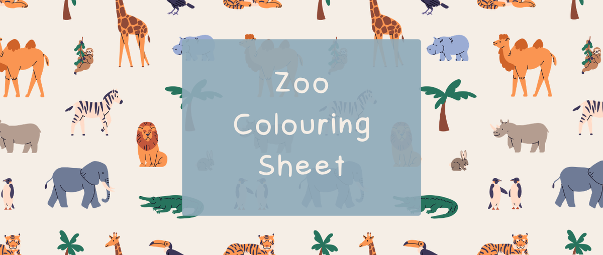 Zoo Colouring Sheet - Roy's Boys