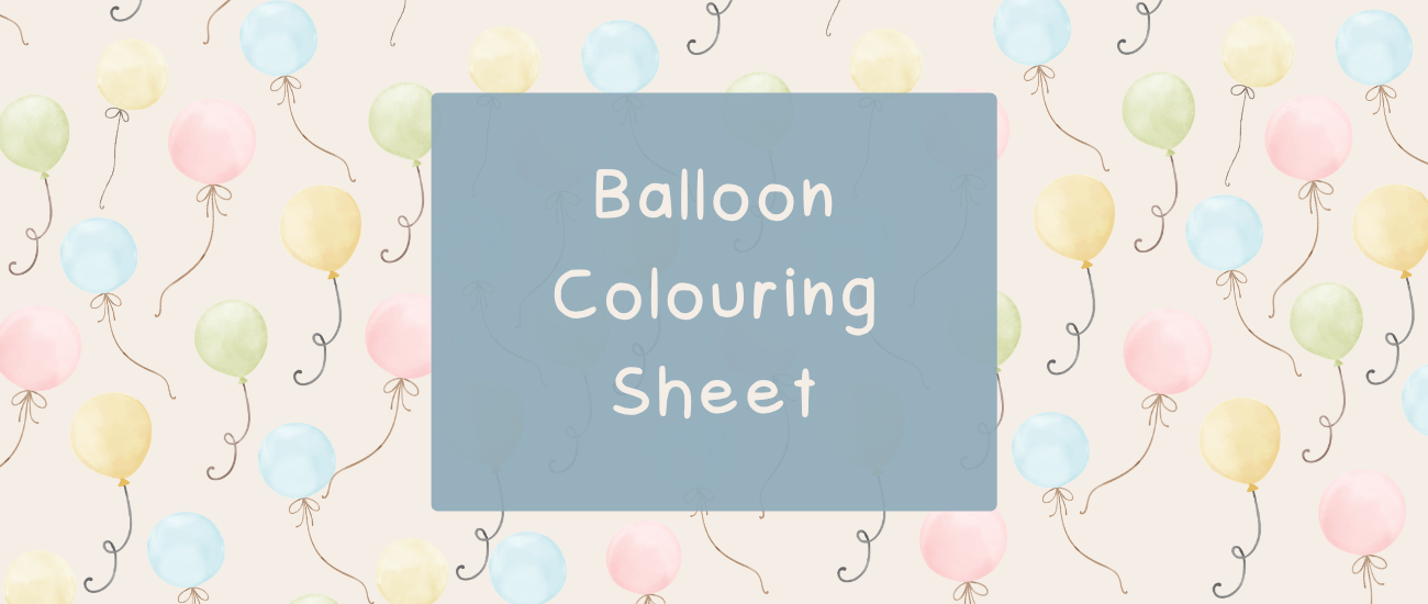 Balloon Colouring Sheet