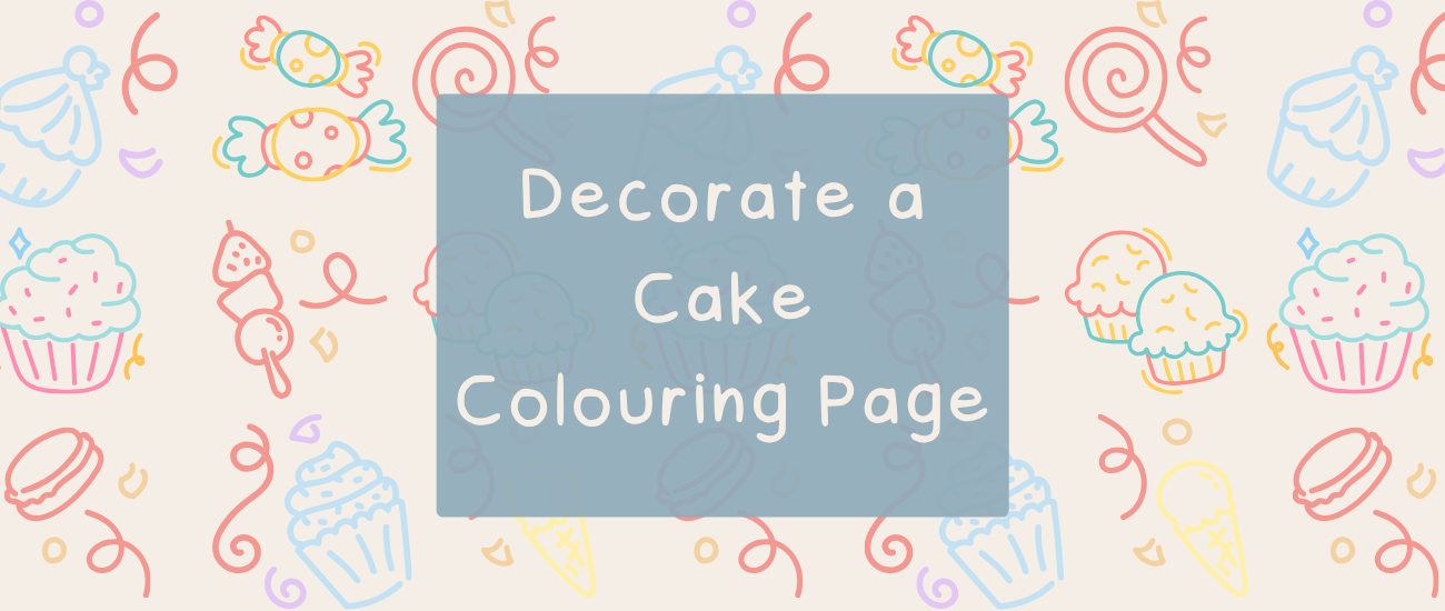 Decorate a Cake Colouring Page