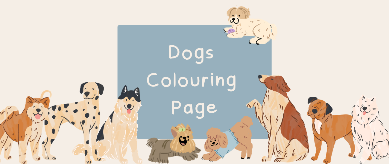 Dogs Colouring Page