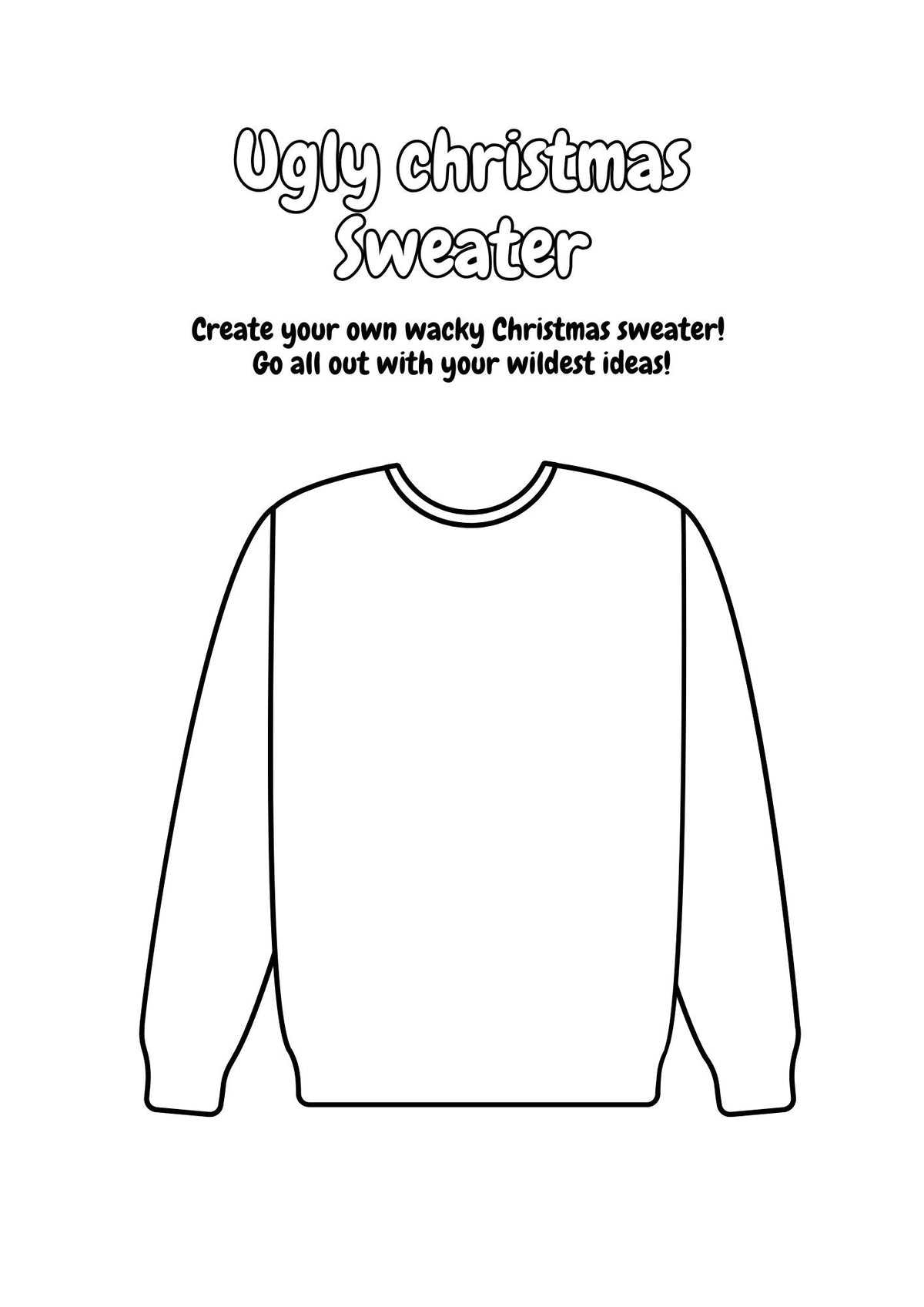 Design an Ugly Christmas Sweater | Kids Activity - Roy's Boys