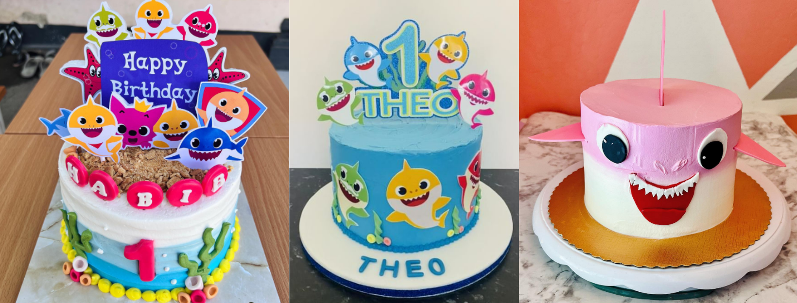 Baby Shark Themed Birthday Cake Ideas