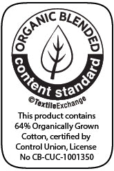 64% Organic Cotton