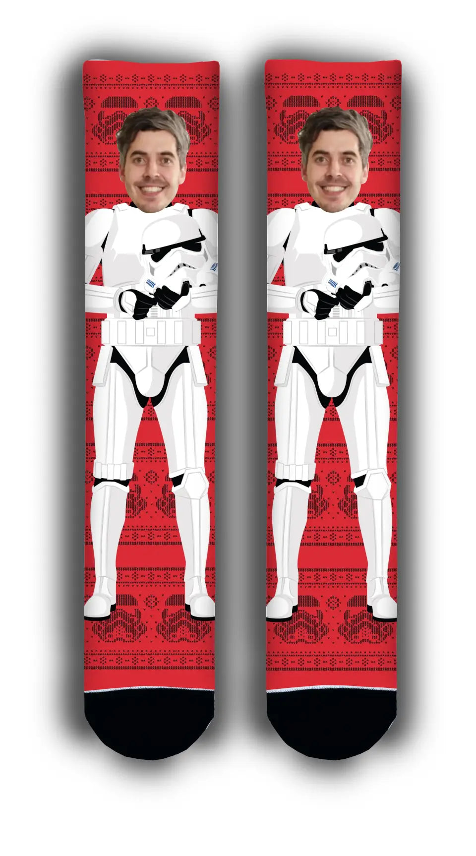 Personalised Stormtrooper Face Adult Printed Socks