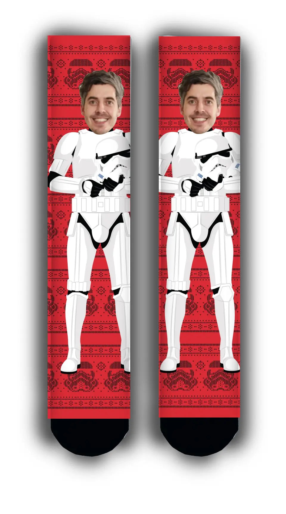 Personalised Stormtrooper Face Adult Printed Socks
