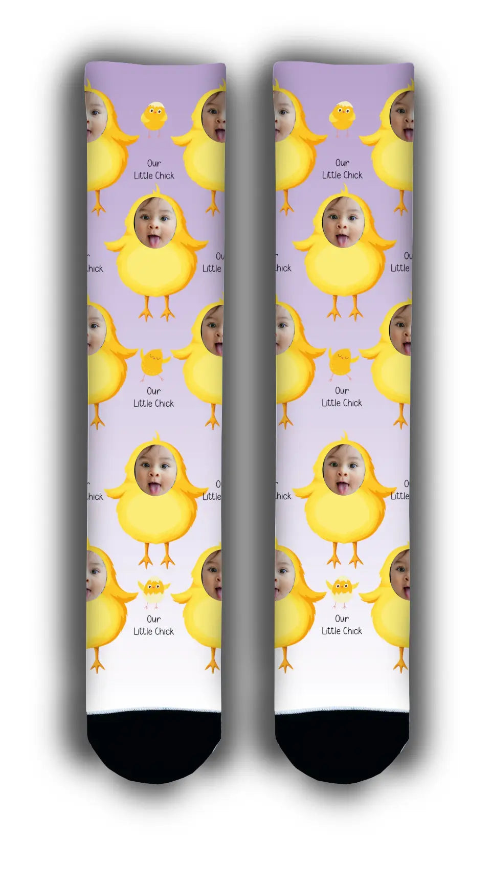 Easter Chick Personalised Face Adult Socks