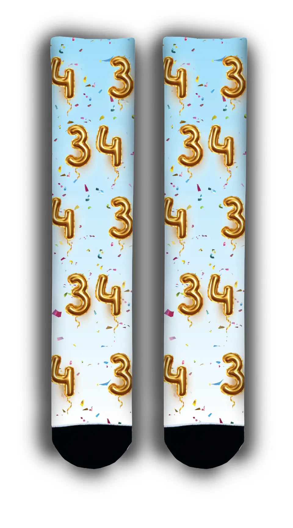 Birthday Balloon Personalised Age Socks