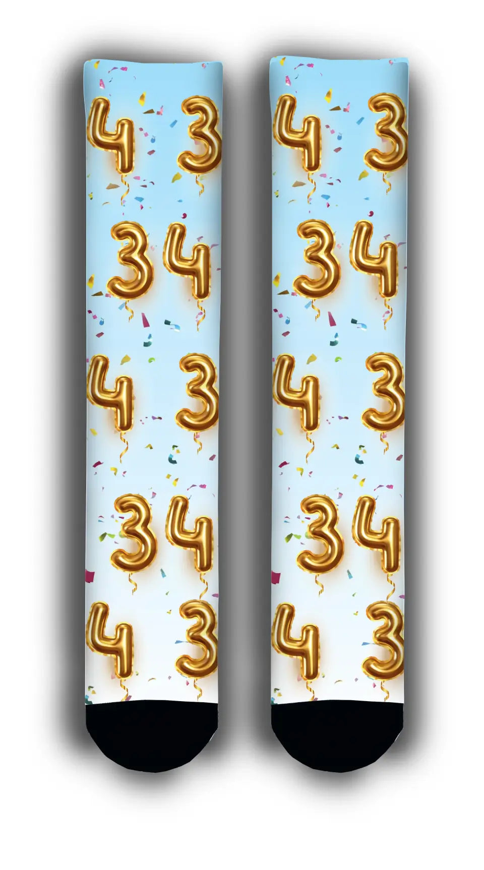 Birthday Balloon Personalised Age Socks