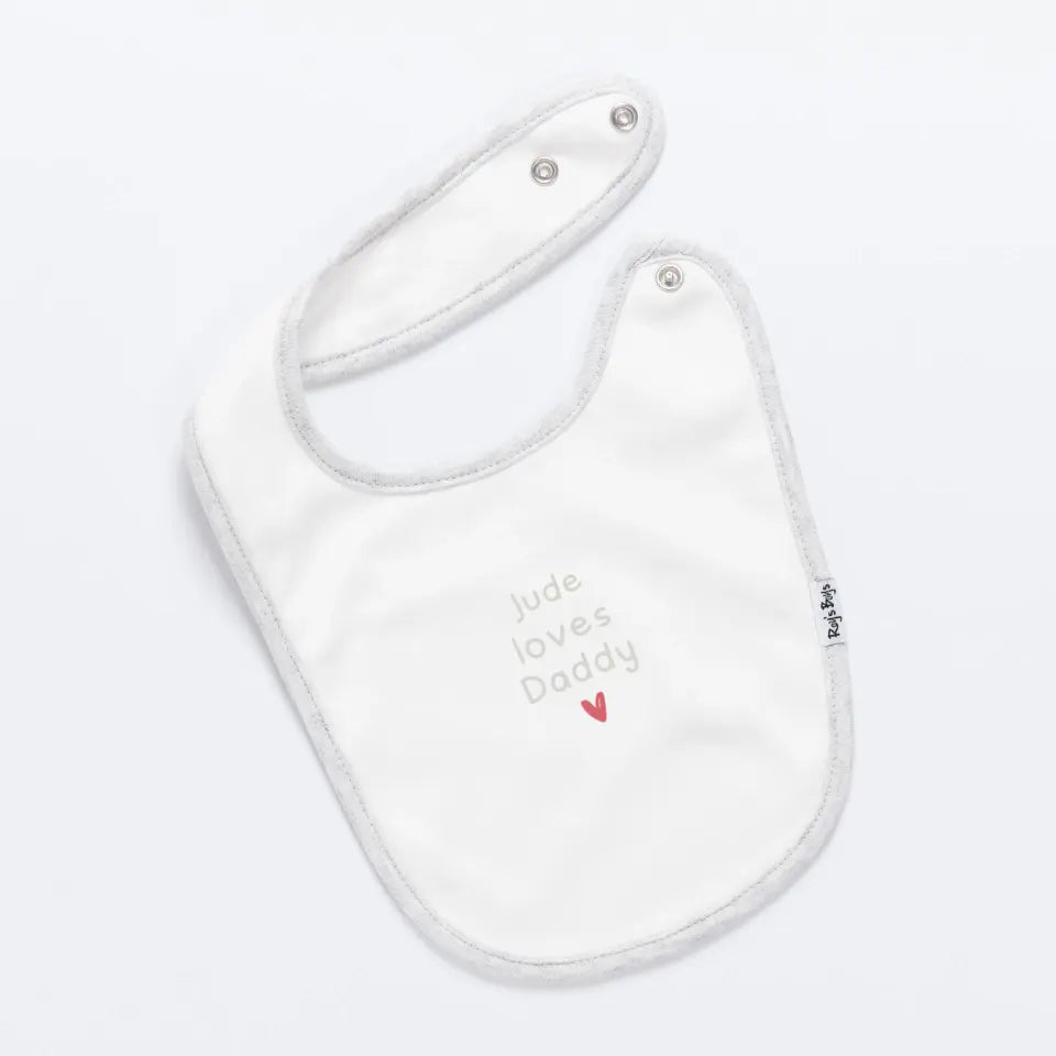 Personalised I Love Daddy Baby Bib