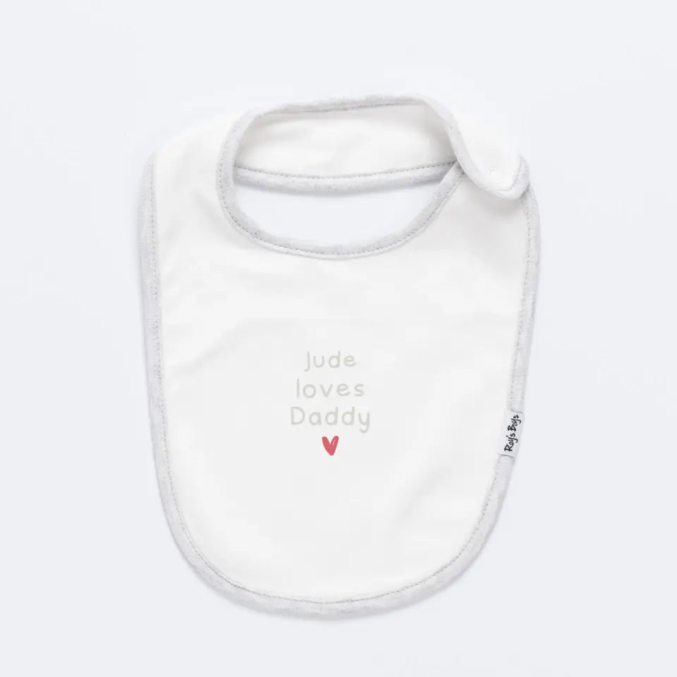 Personalised I Love Daddy Baby Bib