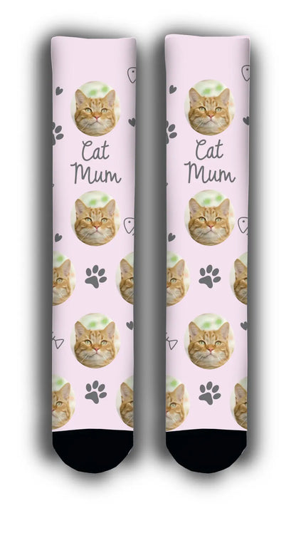 Cat Mum Personalised Socks