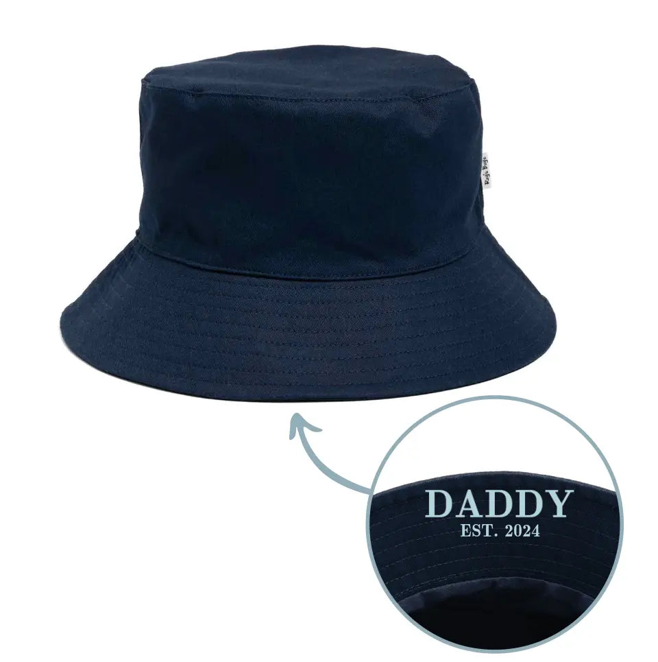 Personalised &quot;Dad&quot; Established Adult Bucket Hat