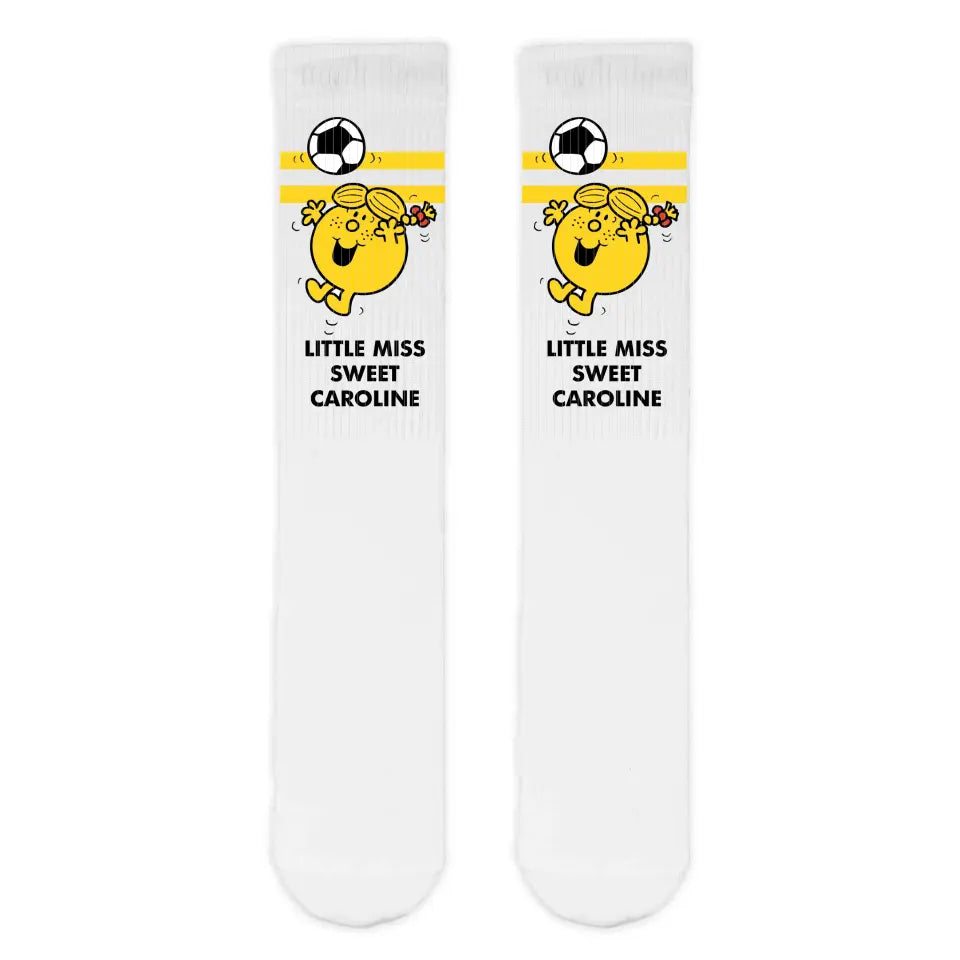 Personalised Little Miss Football Slogan Adult Sports Socks