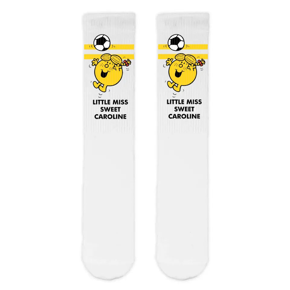 Personalised Little Miss Football Slogan Adult Sports Socks