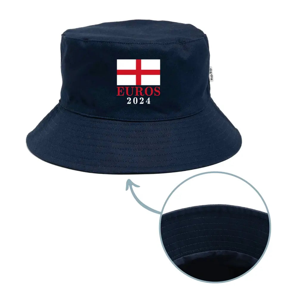 Personalised England Euros 2024 Adult Bucket Hat