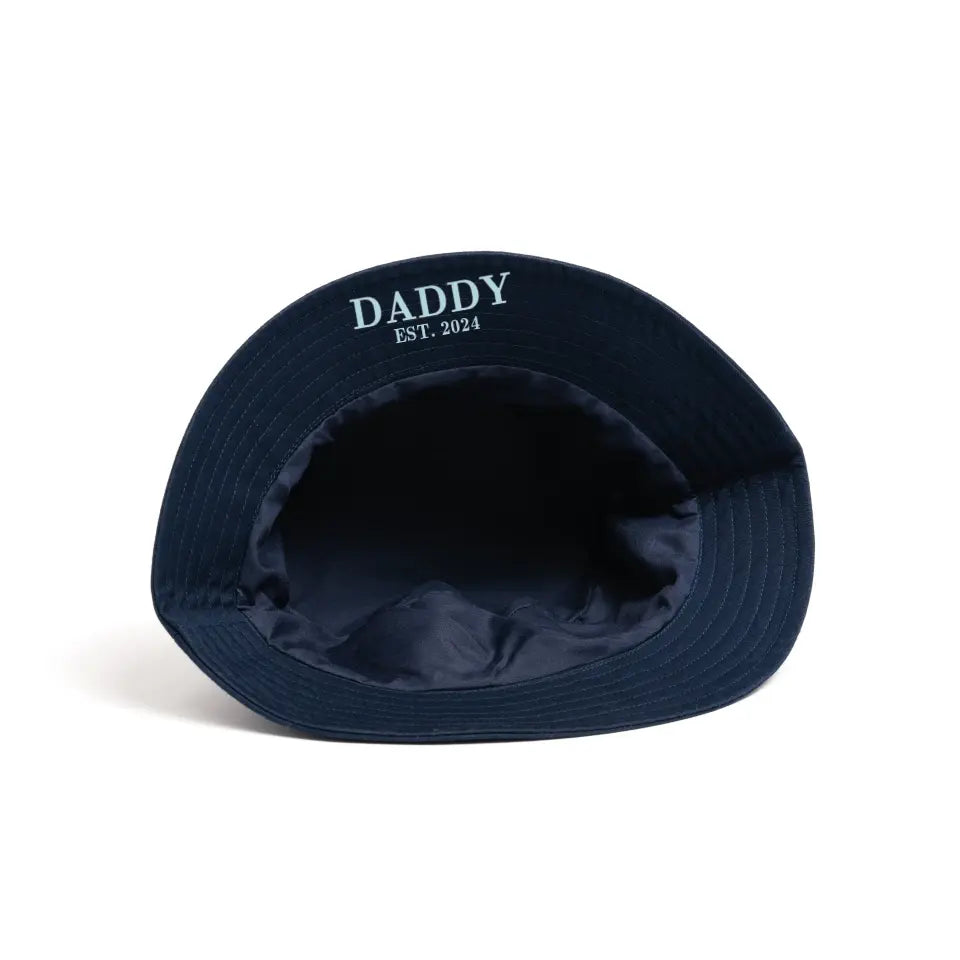 Personalised &quot;Dad&quot; Established Adult Bucket Hat