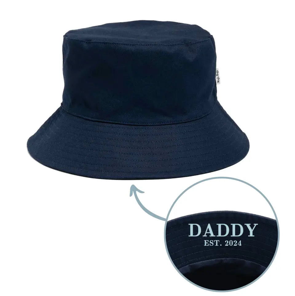 Personalised &quot;Dad&quot; Established Adult Bucket Hat